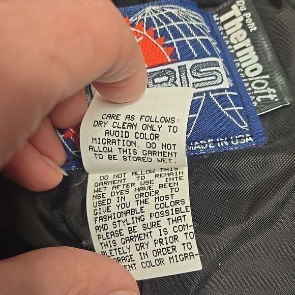 Vintage Polaris ski snow Snowmobile jacket insulated, blue purple metallic med - Picture 15 of 16